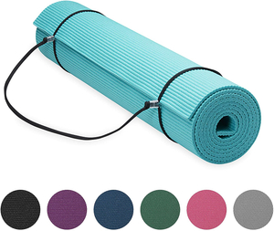 PVC YOGAMAT Essentials Premium yogamat met draagriem voor yogamat (72"LX 24"WX 1/4 inch dik)